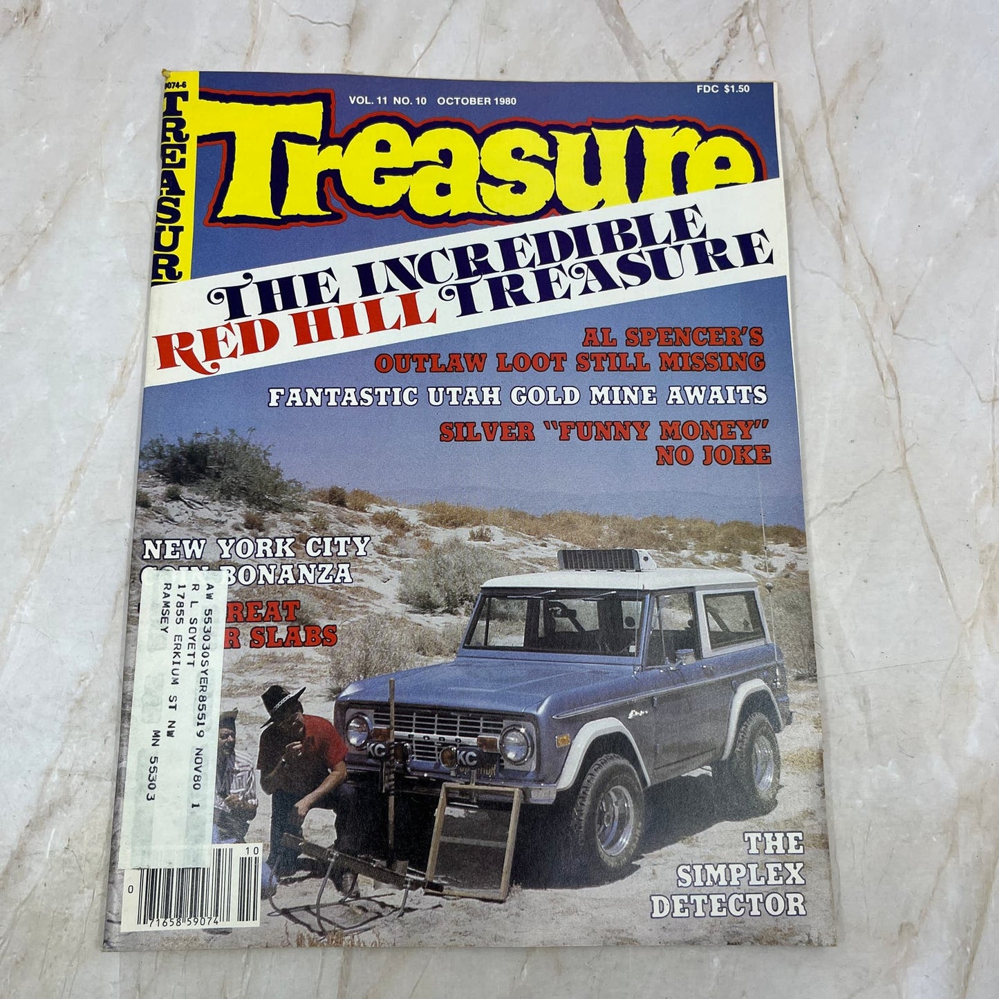 1980 Oct - Treasure Magazine - Treasure Hunting Metal Detecting Gold Coins M10