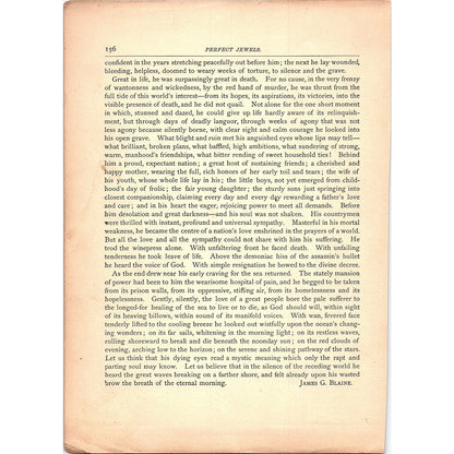 Extract from Oration on James A Garfield - James G. Blaine 1884 Poem TA5-CJ-3