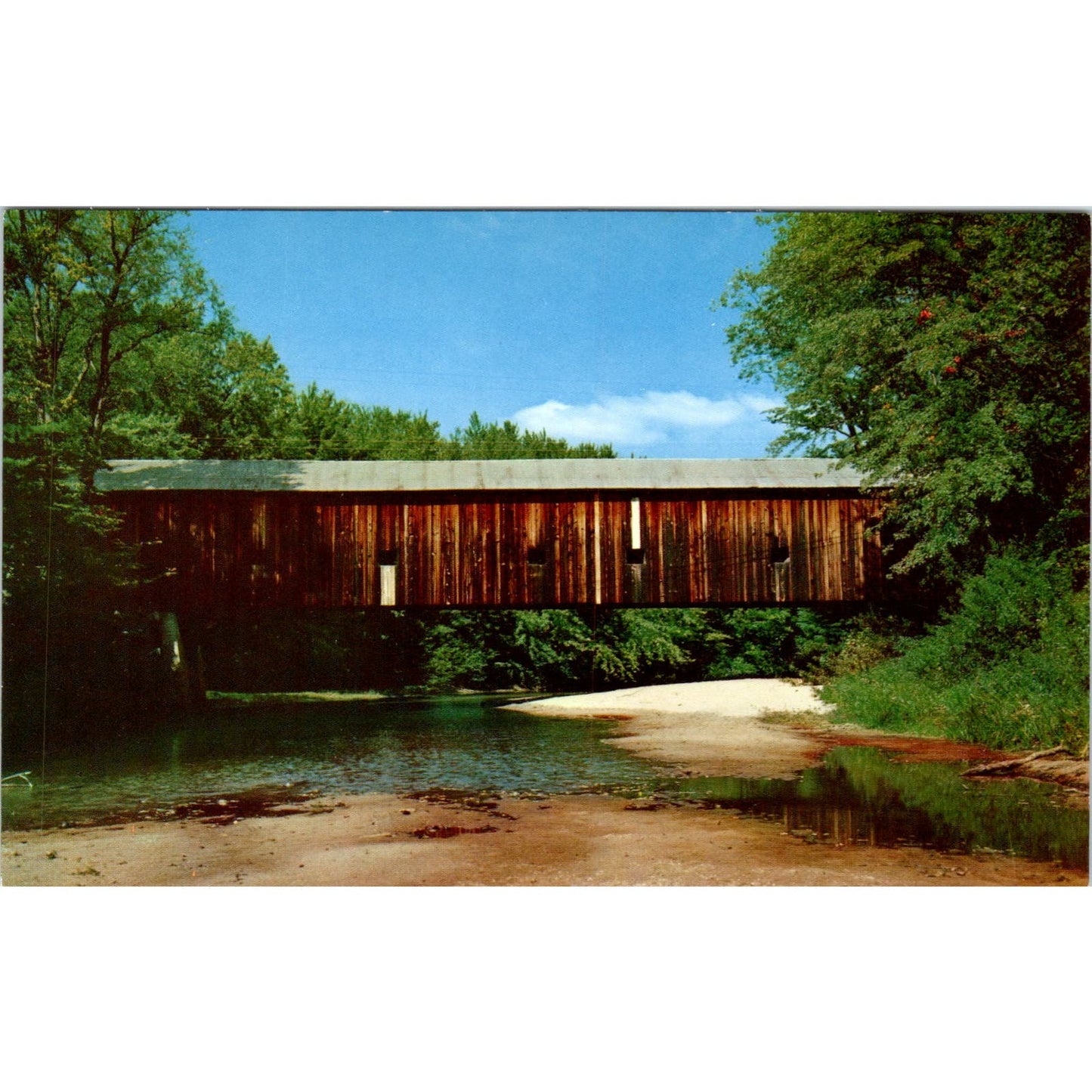 Bearcamp River Bridge West Ossipee New Hampshire Covered Bridge Postcard PC3