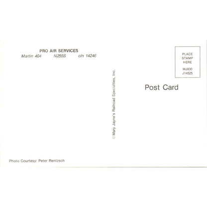 Pro Air Services Martin 404 N255S Vintage Postcard PC3