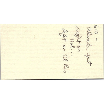 Ronald A Lindsey R.A. Liebrum & Associates Houston Vintage Business Card SE3-B14