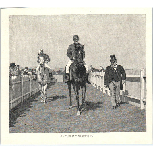 The Winning Horse Flemington Course Melbourne 1892 Magazine Print AK5-H8