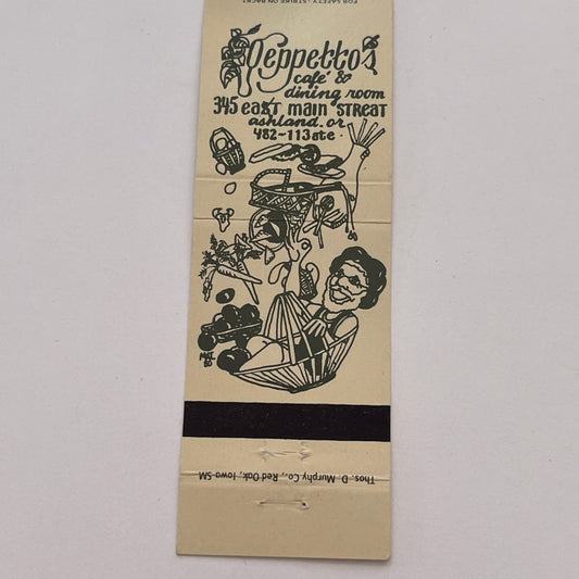 Geppetto's Cafe & Bar 395 East Main St Ashland OR Vintage Matchbook MB59-2