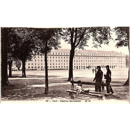 Pau Caserne Bernadotte French Antique Postcard PE10