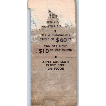 Goldsmith Bros. Downtown Department Store NY Vintage Matchbook Cover SD4-Y15