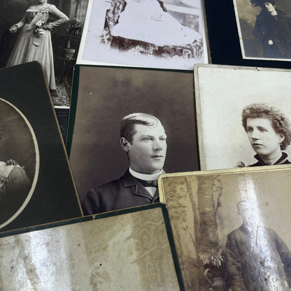 Lot of 12 Antique CDV Card Photos From Fort Wayne Indiana Area TK3