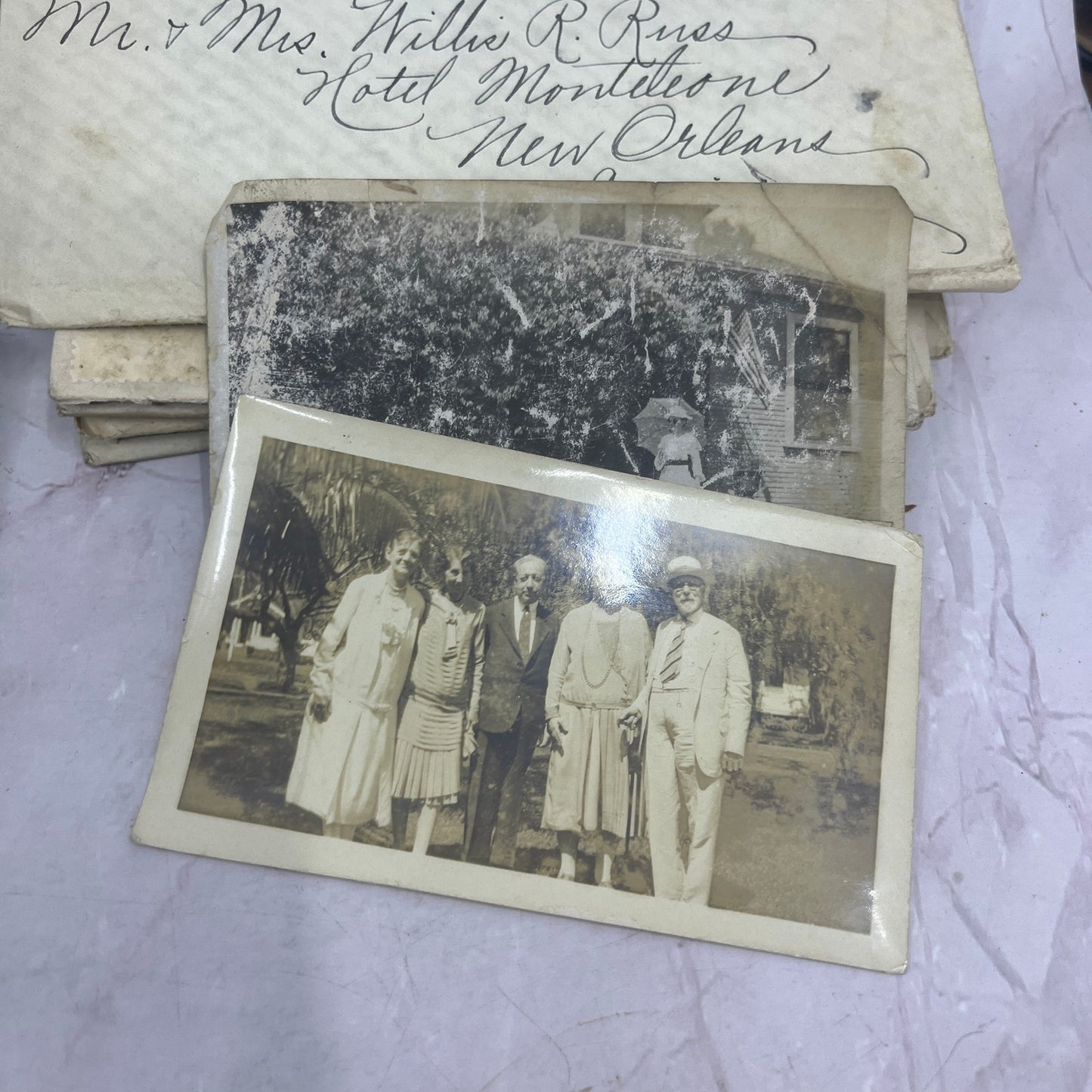 1870-1920s Genealogy Lot Willis R. Russ, Gladys Russ Boston Family Letters TH2