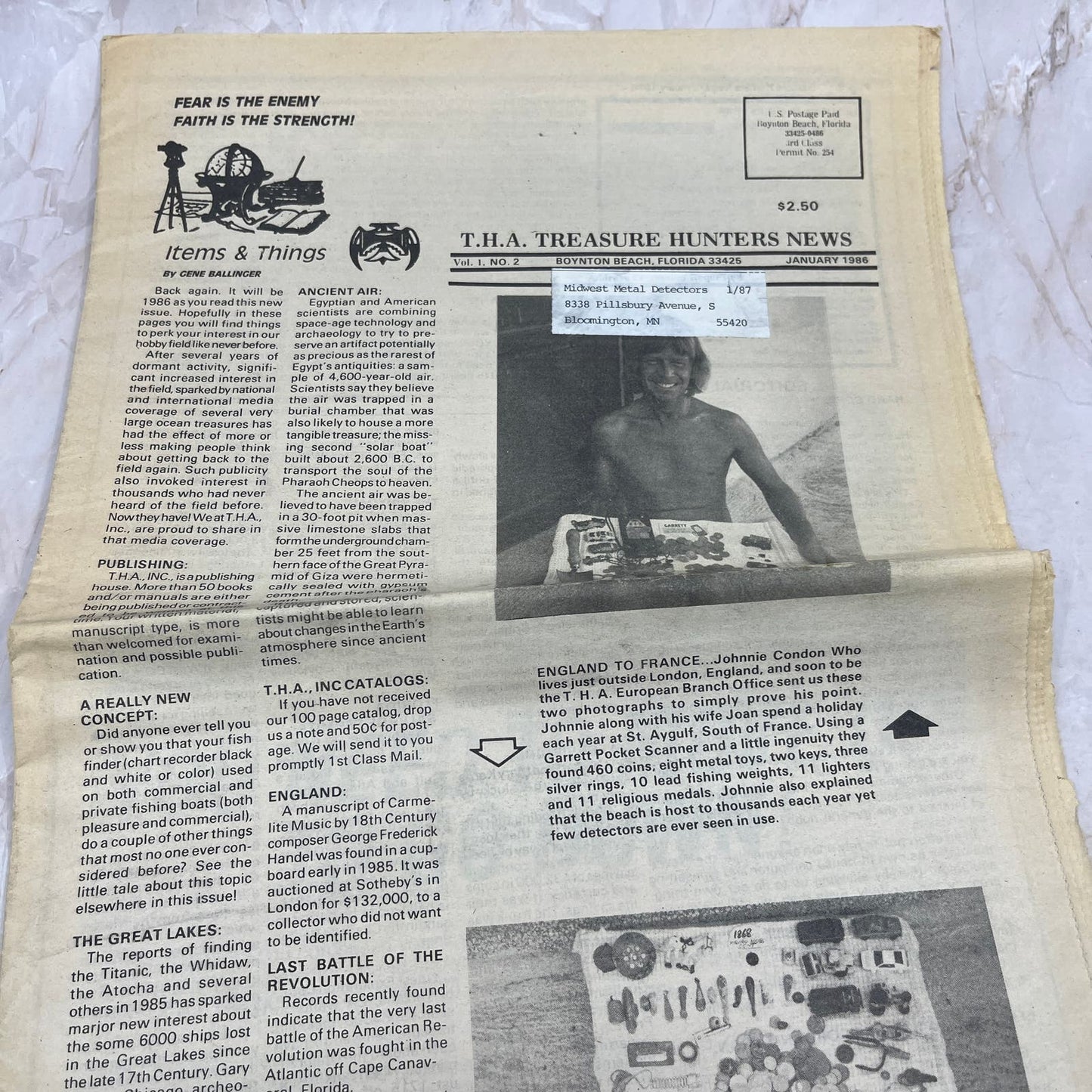 1986 Jan - T.H.A. Treasure Hunter News Newspaper - Boynton Beach FL M11