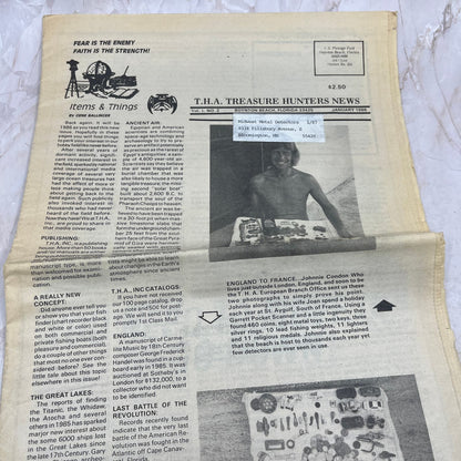 1986 Jan - T.H.A. Treasure Hunter News Newspaper - Boynton Beach FL M11