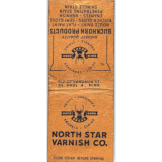 North Star Varnish Co St. Paul MN Vintage Matchbook Cover SF3-Y5