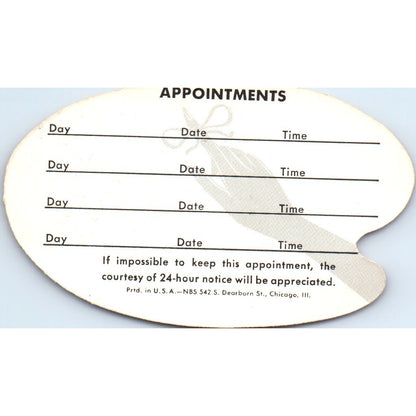 Lady Ann's House of Beauty Long Beach CA Vintage Business Card SD8-B11