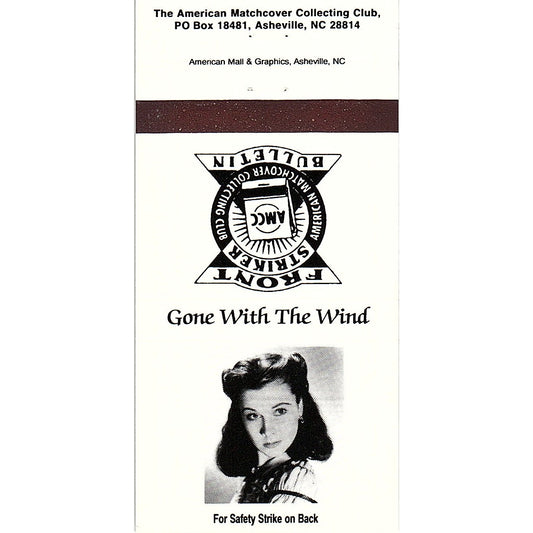 Gone With the Wind Vivien Leigh Matchcover 1995 Vintage Matchbook TB6-MB2-7