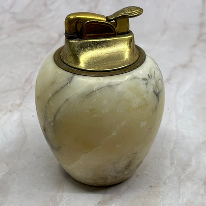 Vintage Evans Brass in Italian Alabaster Marble Table Lighter TL4