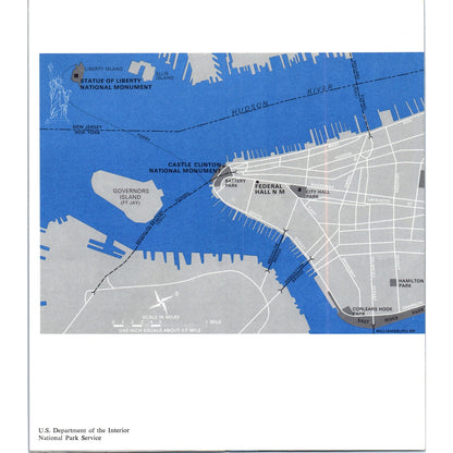 1969 Statue of Liberty National Monument New York Travel Brochure TF4-BA