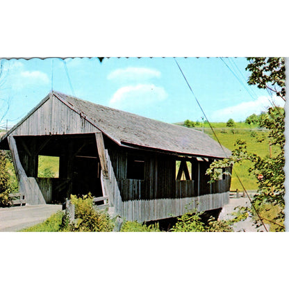 Power House Covered Bridge Johnson Gihan River NH Covered Bridge Postcard PC4
