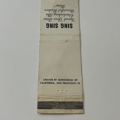 Sing Sing Prison Overlooking the Hudson River Vintage Matchbook Cover TB6-MB2-5