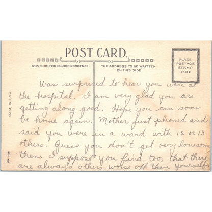c1910 Glad You Are Improving Psalm 103:1 John Winsch Back Antique Postcard PD8