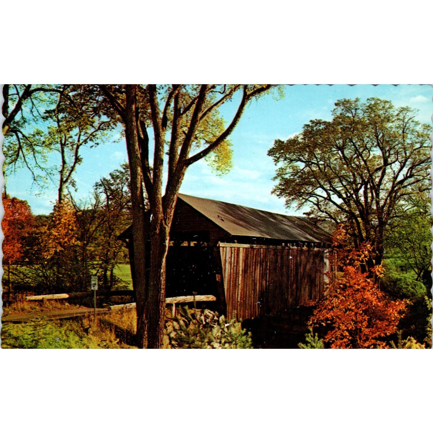 Bement #4 Bradford New Hampshire Covered Bridge Postcard PC3