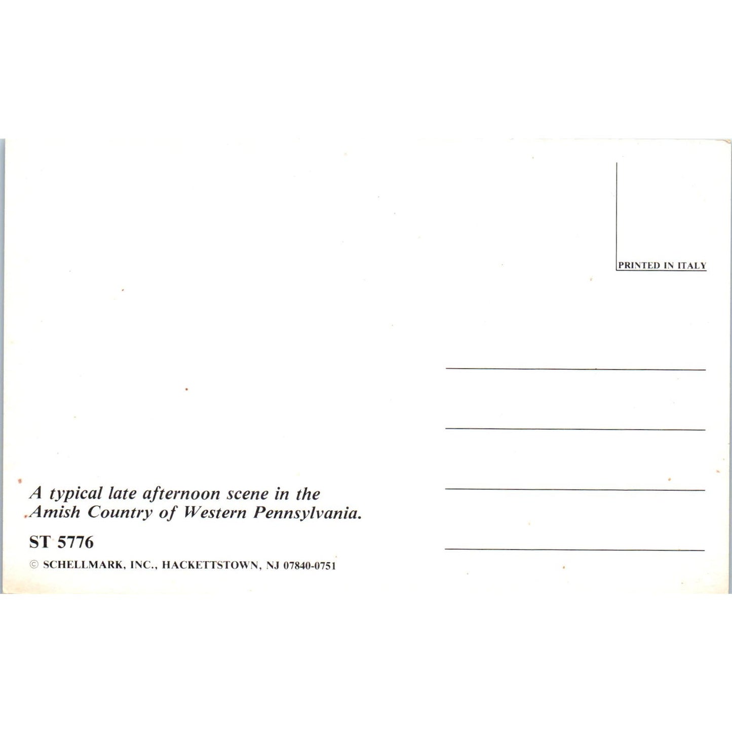 White Amish Hex Sign Barn Pennsylvania Dutch Country Postcard PD7