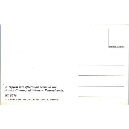 White Amish Hex Sign Barn Pennsylvania Dutch Country Postcard PD7