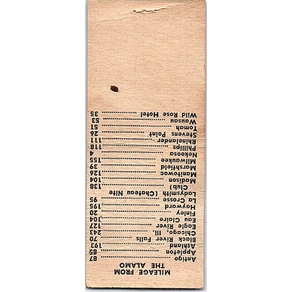 The Alamo - Wisconsin Rapids WI Vintage Matchbook Cover SF3-Y6