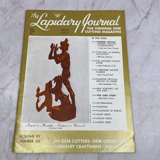 Nagual in Moonlight Sculpture in Rosewood - Lapidary Journal - Feb 1962 M27