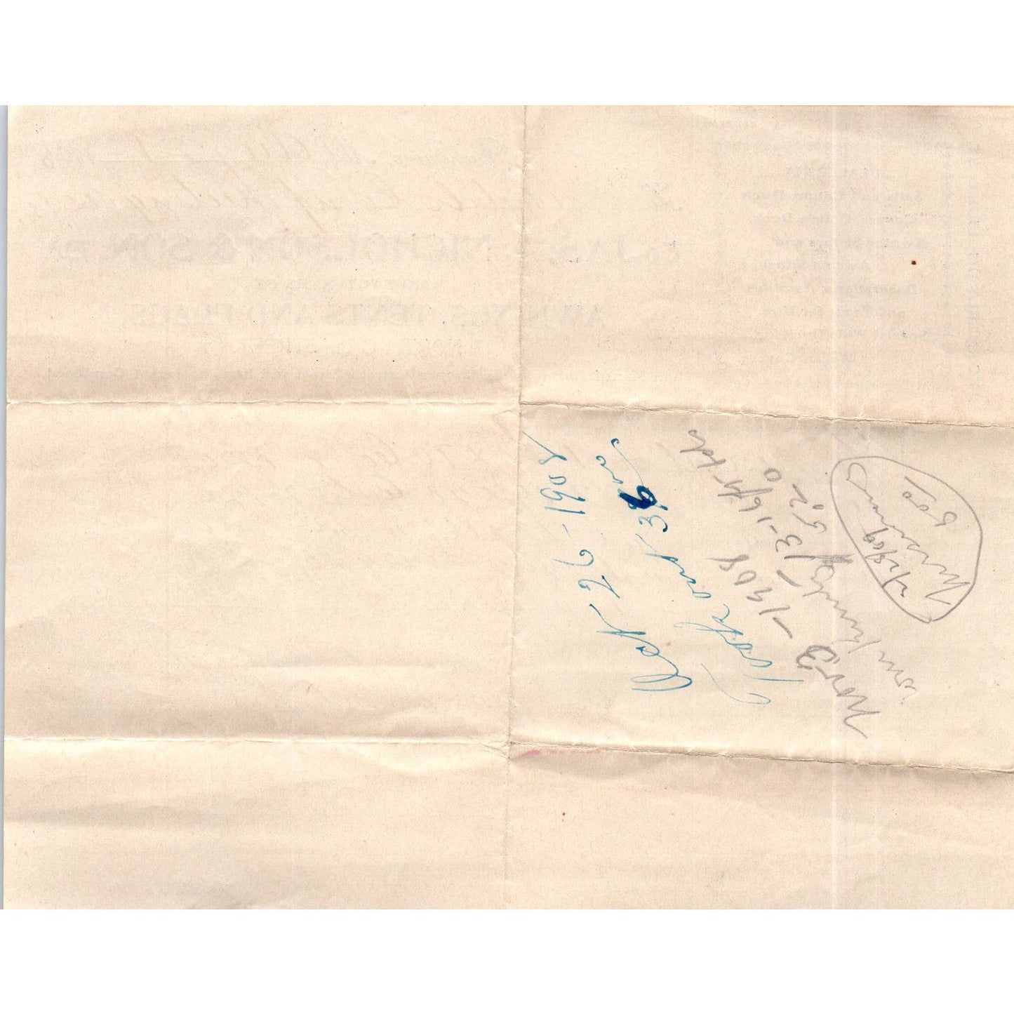 1908 Jas. A. Nicholson & Son Awnings Tents Flags Letterhead Baltimore MD AE5