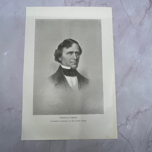 President Franklin Pierce Portrait Antique Engraving 6x9" Art Print V22