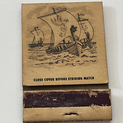 Leif Ericson Viking Ship Vintage Matchbook Cover TB8-MB-10