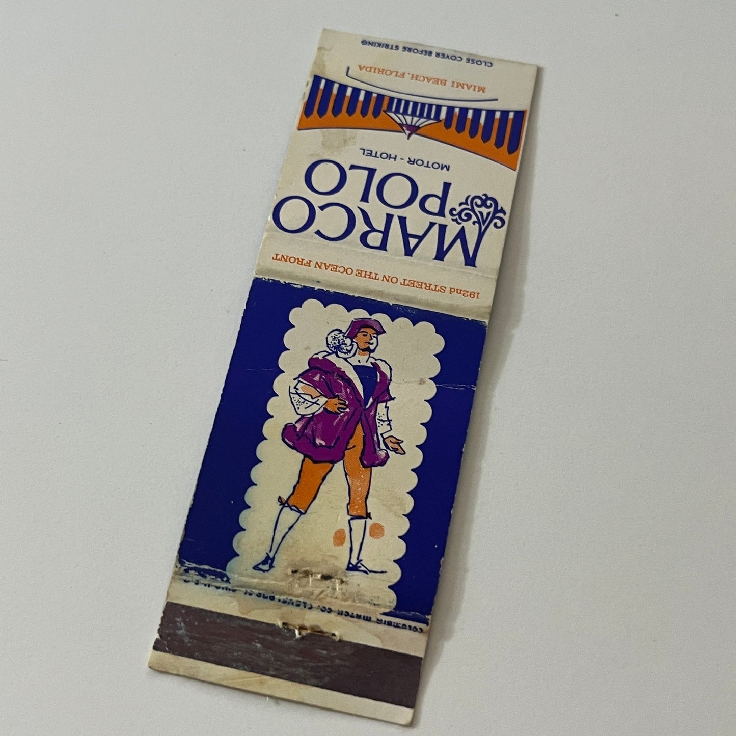 Marco Polo Motor Hotel Miami Beach FL Vintage Matchbook Cover TB6-MB2-5