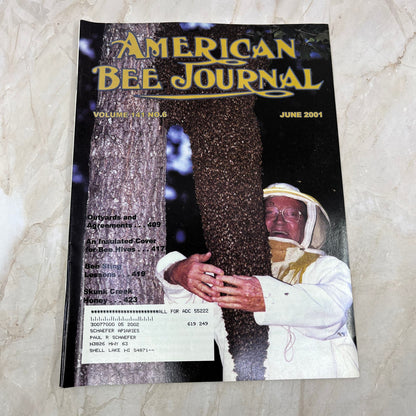 2001 June American Bee Journal Magazine Bees Beekeeping Honey M7