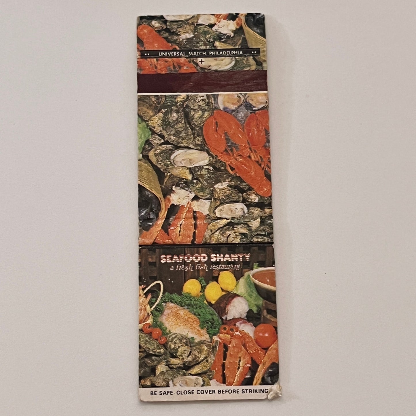 Seafood Shanty Fresh Fish Restaurant Langhorne Vintage Matchbook Cover TB6-MB2-2
