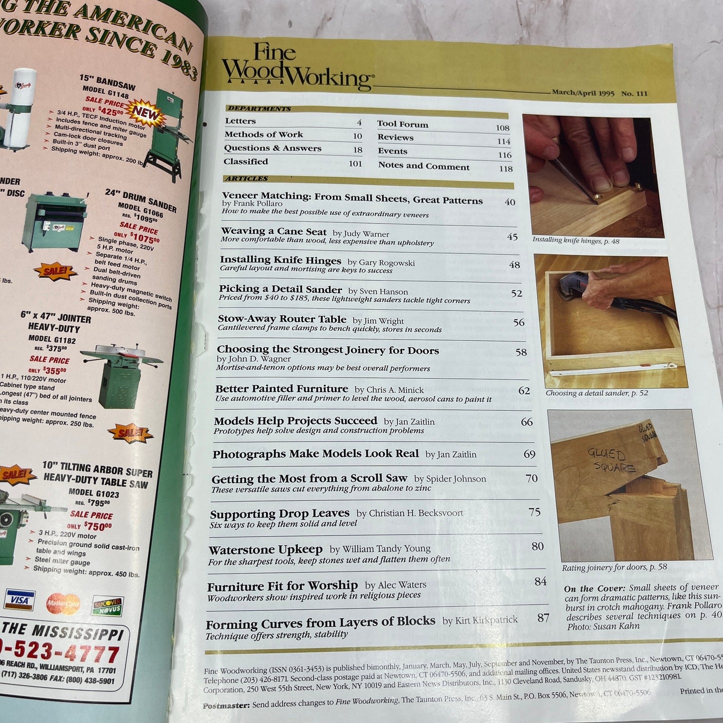 Veneer Matching - Apr 1995 No 111 - Taunton's Fine Woodworking Magazine M35