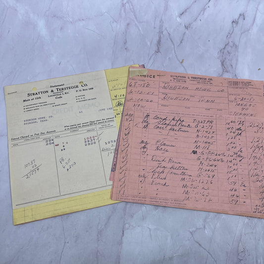 1950s Stratton & Terstegge Co Louisville KY Billhead Invoice Lot TC5-RD