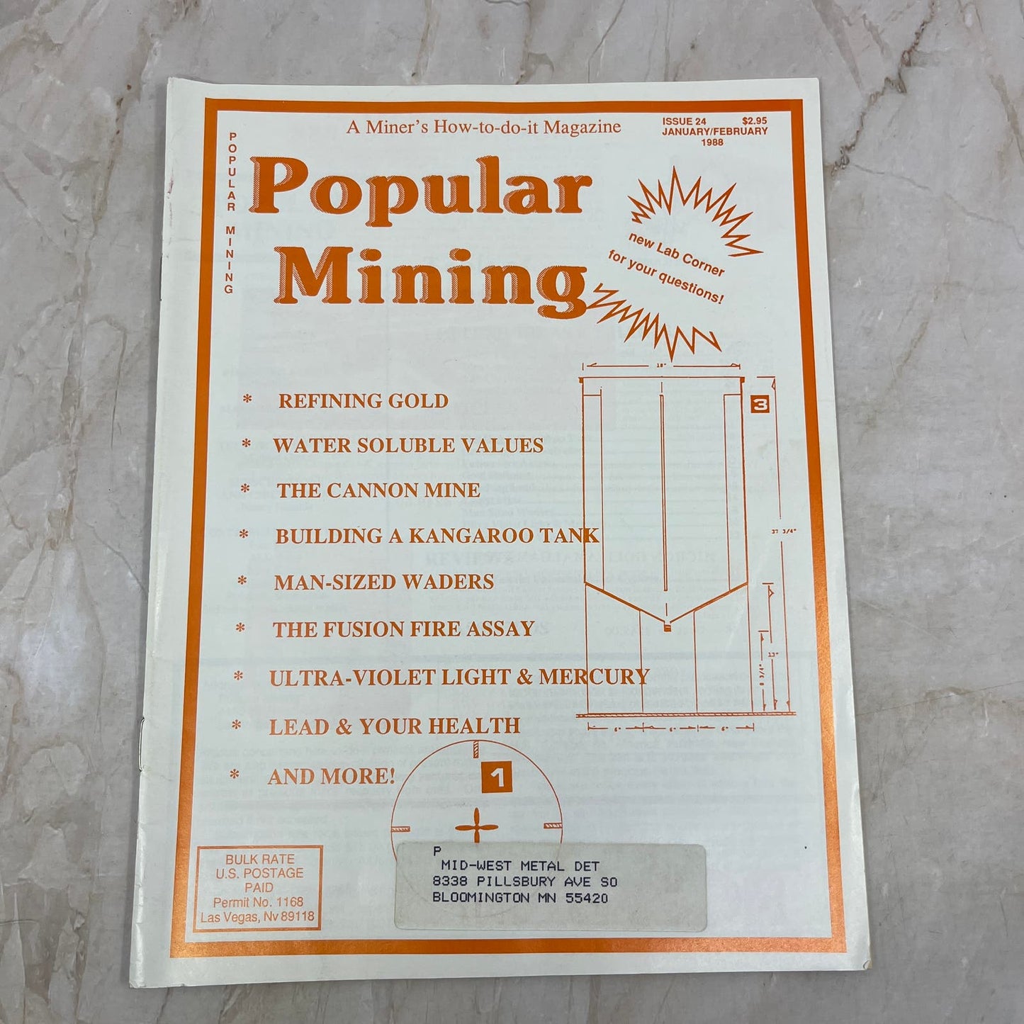 1988 Jan/Feb - Popular Mining Magazine - Treasure Hunting Gold Prospecting M19