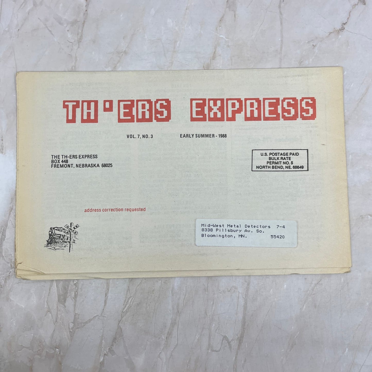 1988 Vol 7 No 3 TH-ers Express Treasure Hunting Newspaper Fremont NE M20