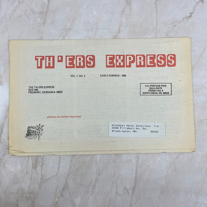 1988 Vol 7 No 3 TH-ers Express Treasure Hunting Newspaper Fremont NE M20