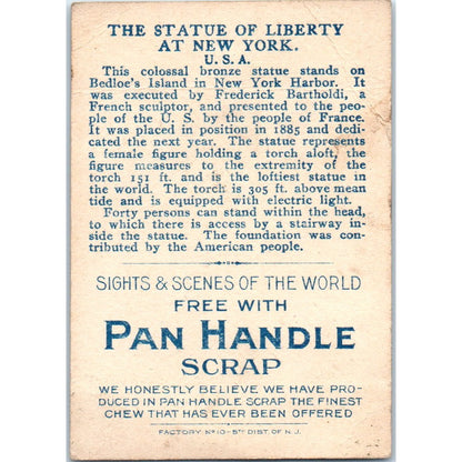 1911-12 Statue of Liberty Pan Handle Card Scrap Sights and Scenes AD8-Q3