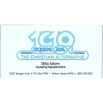 1010 KBBW AM Rita Mom Waco TX Vintage Business Card SSB4-B12