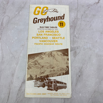 1971 Greyhound Bus Timetables Pacific Northwest TH9-CB
