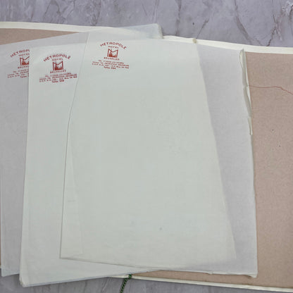 Vintage Hotel Metropole Brussels Belgium Travel Info Packet & Stationery TH2