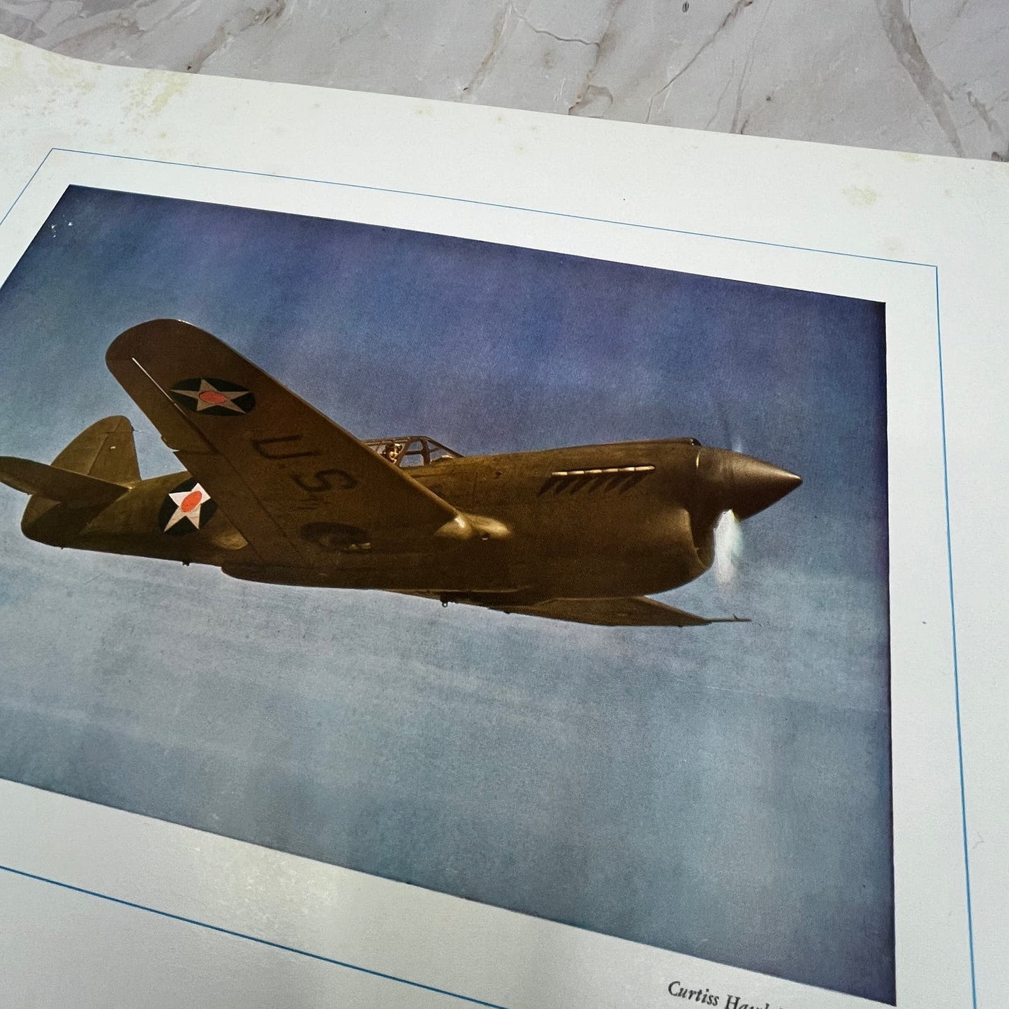 The Curtiss Hawk P-40D Pursuit Vintage Print 10.5x13 FL6-4