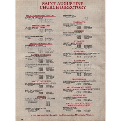 St. Augustine Church Directory 1989 Ad AF9-12