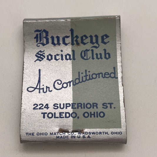 Buckeye Social Club Toledo Club Devon Benore Rd Vintage Matchbook TB8-MB2-7