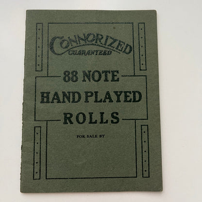 1915 Connorized 88 Hand Played Rolls Catalog Booklet Leopold Winkler H4-3