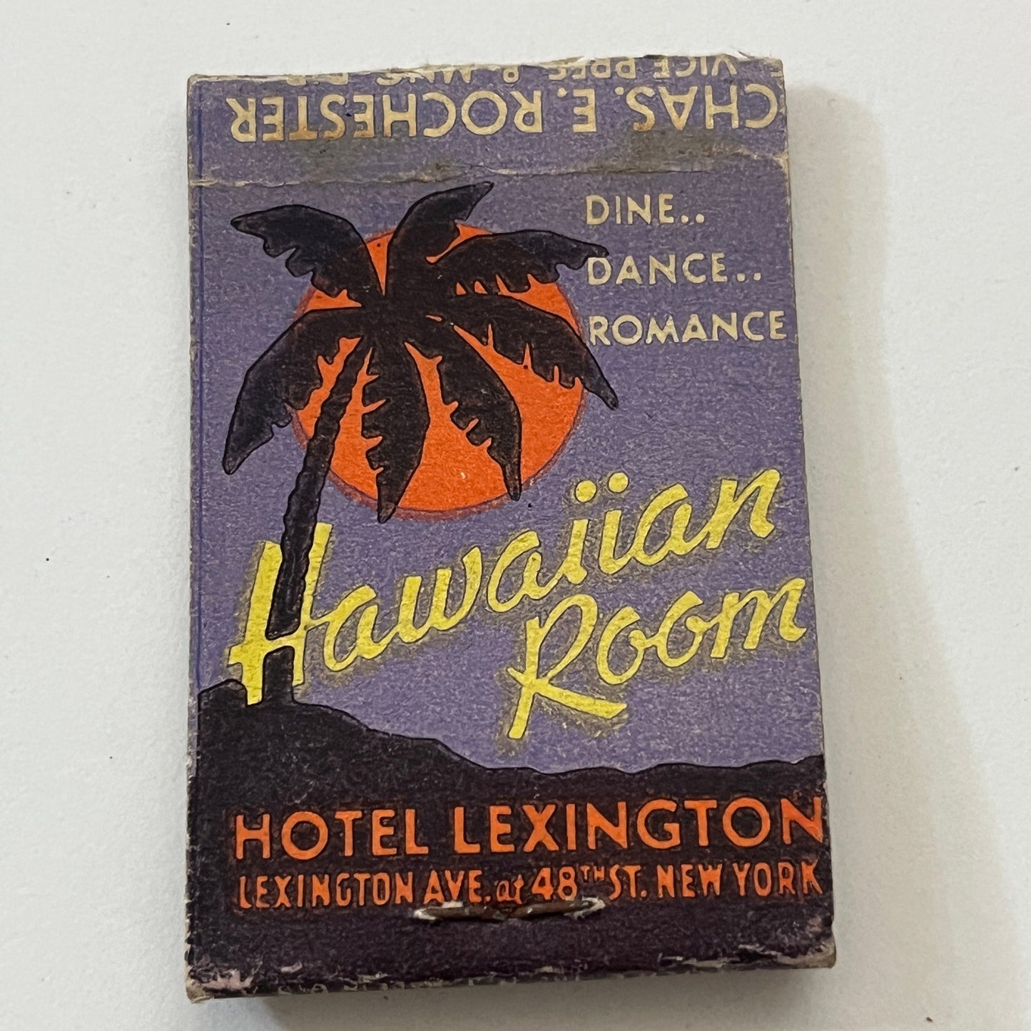 Hotel Lexington Hawaiian Room Vintage Matchbook Cover TB6-MB1-5