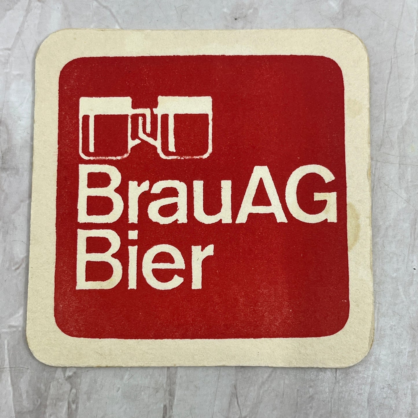 Vintage Brau AG Bier Selten Bleibt's Bei Einem German Beer Coaster TJ5-CO1