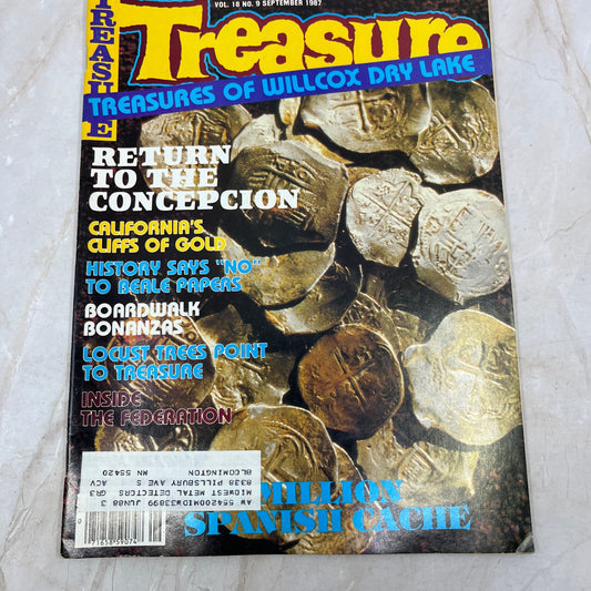 1987 Sept - Treasure Magazine - Treasure Hunting Metal Detecting Gold Coins M10