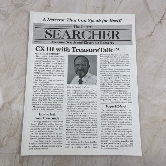 1992 Mar - The Garrett Searcher Newsletter Treasure Hunting Metal Detectors M20