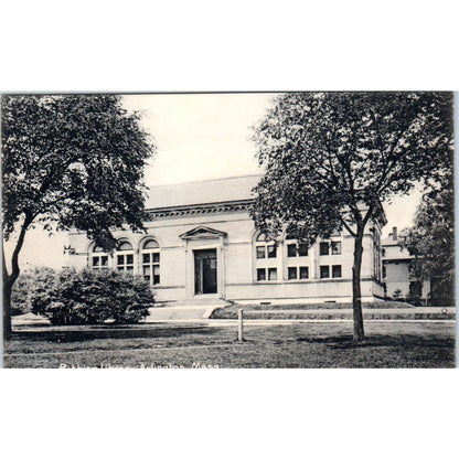 c1905 Robbins Library RPPC Arlington MA Antique Unused Postcard PC7